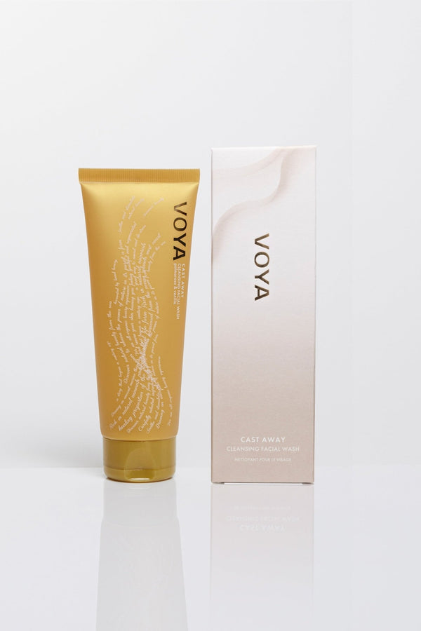 voya cast away organic facial cleansing wash with outer box