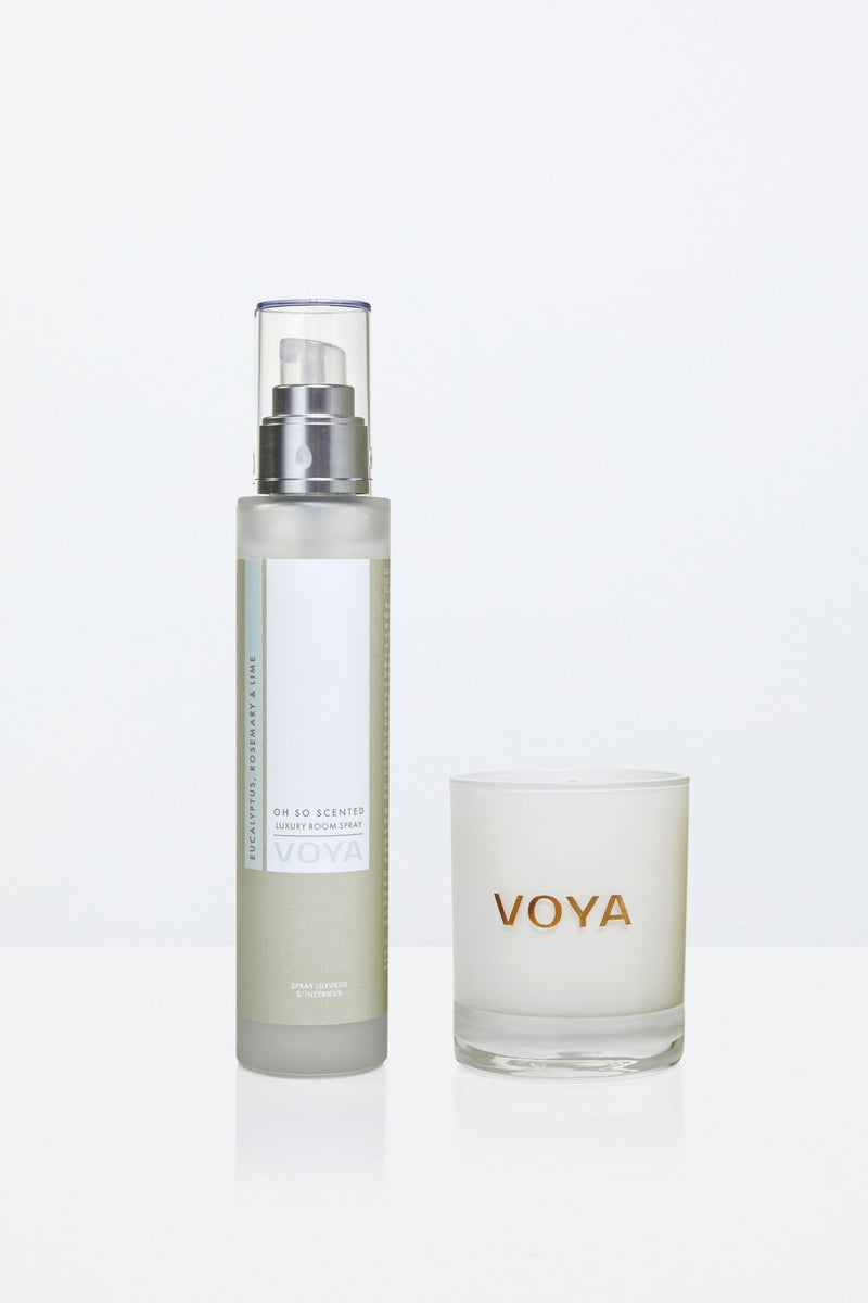 Eucalyptus, Rosemary & Lime Scented Candle & Room Spray Bundle - VOYA