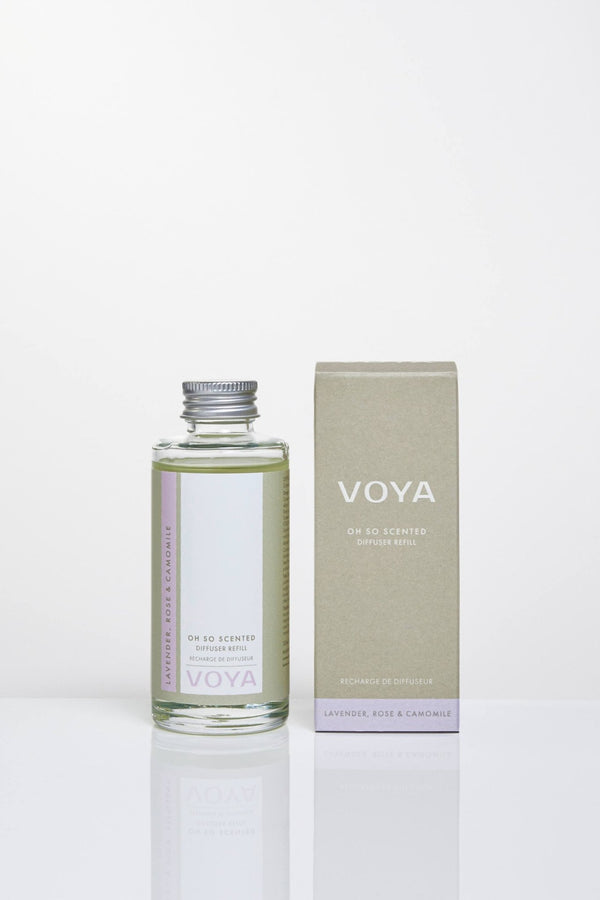 voya lavender, rose and camomile reed diffuser refill
