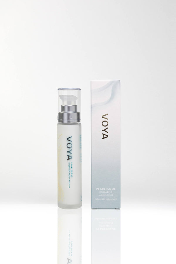 voya pearlesque organic hydrating moisturiser with outer packaging