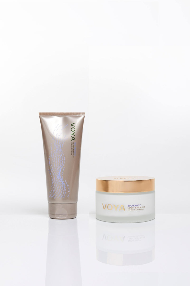 voya tranquil relaxing body wash and body butter